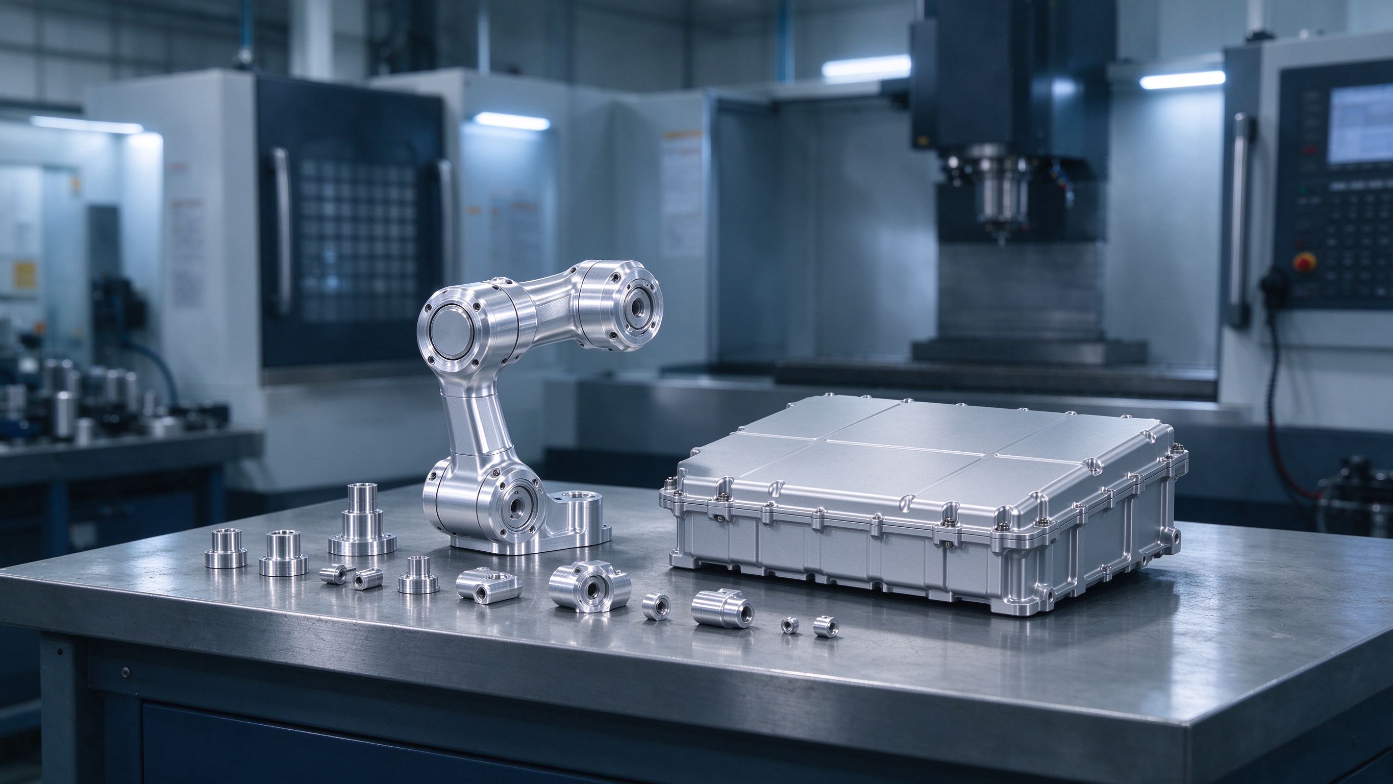 CNC precision metal parts manufacturing for new energy and robotics